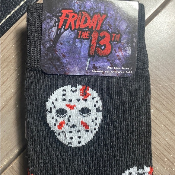 3/$10 Friday the 13th Jason Voorhees Crew Socks - Picture 1 of 3